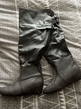 Journee Collection Black Over-the-Knee Boots